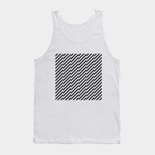 Black and white diagonal stripes pattern Tank Top